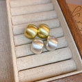 Brushed Metal C Shape Stud Earrings With Silver Posts, Minimalist European Style Women's Ear Jewelry view 1