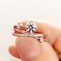 French Luxury Planet Orbit Ring For Women, Sparkling Cosmic Adjustable Index Finger Jewelry view 2