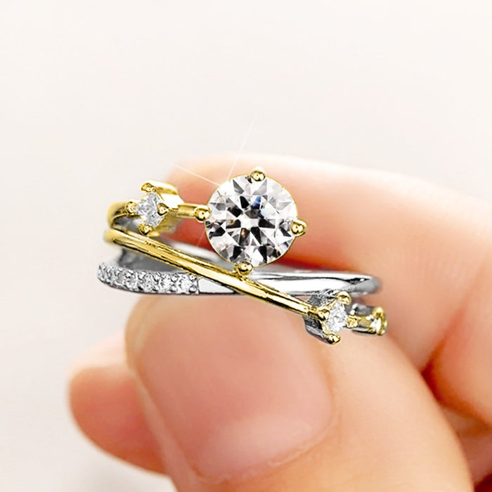 French Luxury Planet Orbit Ring For Women, Sparkling Cosmic Adjustable Index Finger Jewelry