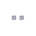 Elegant Minimalist Square And Round Super Sparkle Zircon Studs For Women, Dainty Sweet Design Earrings view 5
