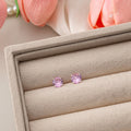 Elegant Minimalist Square And Round Super Sparkle Zircon Studs For Women, Dainty Sweet Design Earrings view 4