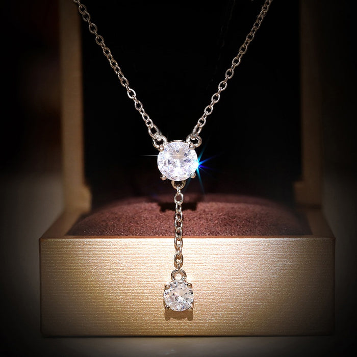 Dreamy Bubble Round Pendant Necklace For Women Minimalist Light Luxury Chain Jewelry