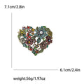 Alloy Heart Brooch Pin For Coats And Fashion Apparel view 5