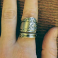Dark Vintage Daisy Flower Open Ring For Women, Statement Adjustable Floral Fashion Finger Jewelry view 3