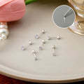 Minimalist Small Round Zircon Stud Set Elegant Luxury Geometric Tiny Sparkle Jewelry Earrings view 2