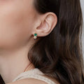 Light Luxury Geometric Earrings Designer Style Contrast Color Ear Cuff Jewelry For Women view 3