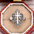 Vintage Antique Palace Style Hollow Wave Ring For Women Exaggerated Fashion Jewelry view 2
