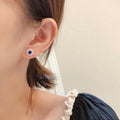 European Fashion Sunflower Stud Earrings Elegant Classic Statement Flower Ear Jewelry view 3
