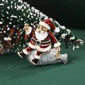 Alloy Enamel Santa Claus Brooch Pin For Christmas Clothing view 4
