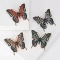Alloy Rhinestone Butterfly Brooch With Multicolor Design For Apparel view 1