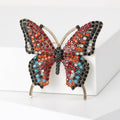 Alloy Rhinestone Butterfly Brooch With Multicolor Design For Apparel view 3