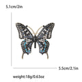 Alloy Rhinestone Butterfly Brooch With Multicolor Design For Apparel view 5