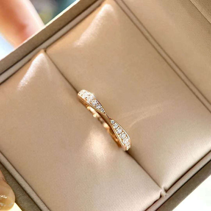 Simple Mobius Ring Couple Wedding Bands Fashion Simulated Engagement Rings For Lovers