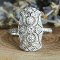 European Statement Ring With Vintage Palace Hollow Design, Royal Celebration Jewelry Ring view 1