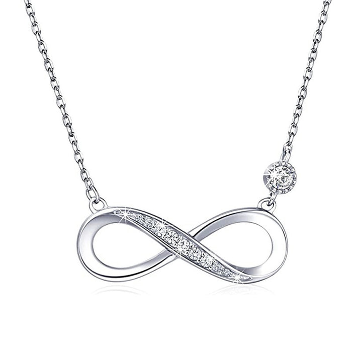 Minimalist Infinity Symbol Collarbone Necklace For Women, Elegant Valentine's Day Girlfriend Gift
