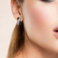 Korean Elegant Cross Zircon Ear Cuff Earrings For Women, Unique Fashion Jewelry Design view 4
