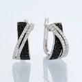 Korean Elegant Cross Zircon Ear Cuff Earrings For Women, Unique Fashion Jewelry Design view 1