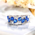 Fashion Teardrop Double Layer Crisscross Open Ring, Versatile Half Band Jewelry view 5