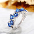 Fashion Teardrop Double Layer Crisscross Open Ring, Versatile Half Band Jewelry view 3