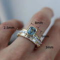 New Light Luxury Three Piece Ring Set For Women, Queen Style Elegant Statement Finger Rings view 3