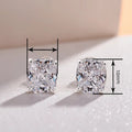 Sparkling Square Geometric Zircon Stud Earrings, Minimalist Versatile Fashion Jewelry For Women view 5