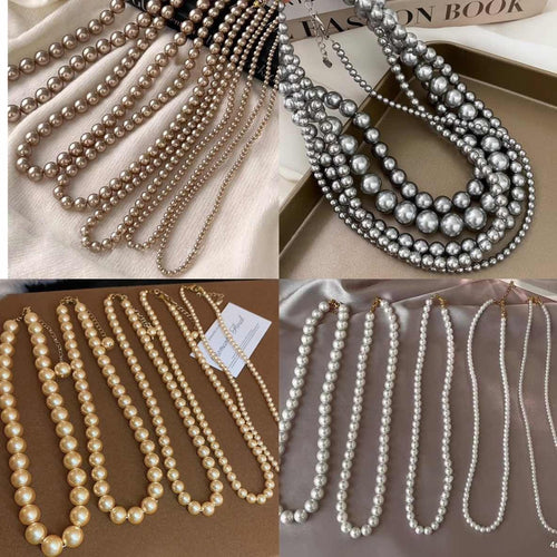French Vintage Pearl Collarbone Necklace For Women Elegant Versatile Sweater Choker