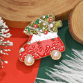 Christmas Enamel Alloy Tree Brooch Pin For Holiday Clothing Accessories view 2