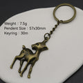 Zinc Alloy Deer Keychain For Bag Charm Gift view 2