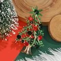 Alloy Christmas Tree Brooch Pin For Holiday Clothing Decoration view 2