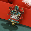 Alloy Rhinestone Enamel Bell Brooch For Christmas Apparel view 4