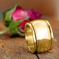 Wide Copper Couple Band Ring Plain Unisex Index Finger Ring For Fashion Jewelry view 2