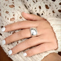 Wide Copper Couple Band Ring Plain Unisex Index Finger Ring For Fashion Jewelry view 3