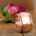 Wide Copper Couple Band Ring Plain Unisex Index Finger Ring For Fashion Jewelry view 6