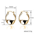 French Vintage Geometric Twisted Ear Cuffs, Minimalist Style Metallic Twist Earrings view 5