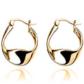 French Vintage Geometric Twisted Ear Cuffs, Minimalist Style Metallic Twist Earrings view 2
