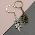 Metal Minimalist Leaf Keychain Bag Charm Gift view 1