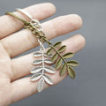 Metal Minimalist Leaf Keychain Bag Charm Gift view 4