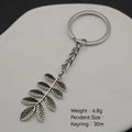Metal Minimalist Leaf Keychain Bag Charm Gift view 2