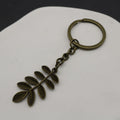 Metal Minimalist Leaf Keychain Bag Charm Gift view 3