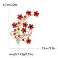 Rhinestone Alloy Christmas Flower Brooch Pin For Elegant Suit Decoration view 5