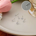 Elegant Minimalist Mini Round Zircon Studs Silver Needle Light Luxury Daily Commuter Ear Bone Earrings view 2