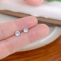 Elegant Minimalist Mini Round Zircon Studs Silver Needle Light Luxury Daily Commuter Ear Bone Earrings view 3
