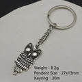 Metal Minimalist Owl Keychain Bag Charm Gift Accessory view 2