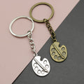 Zinc Alloy Minimal Easel Palette Keychain Bag Charm Fashion Accessory view 1