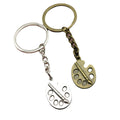 Zinc Alloy Minimal Easel Palette Keychain Bag Charm Fashion Accessory view 5