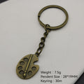 Zinc Alloy Minimal Easel Palette Keychain Bag Charm Fashion Accessory view 2