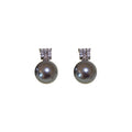 Copper Zircon Butterfly Pearl Stud Earrings French Vintage Light Luxury Geometric OL Style view 5