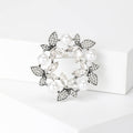 Alloy Rhinestone Pearl Butterfly Wreath Brooch Pin For Coats view 5