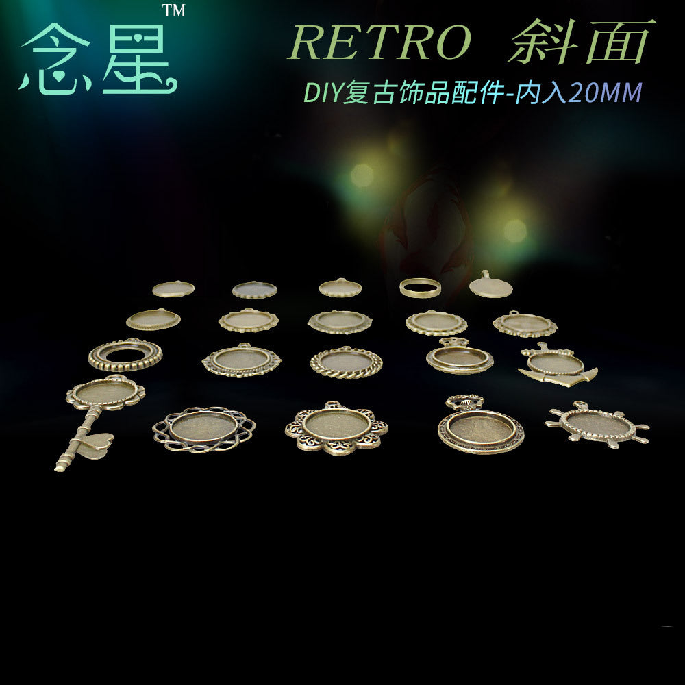 20mm Round Alloy Bezel Setting Pendant Base