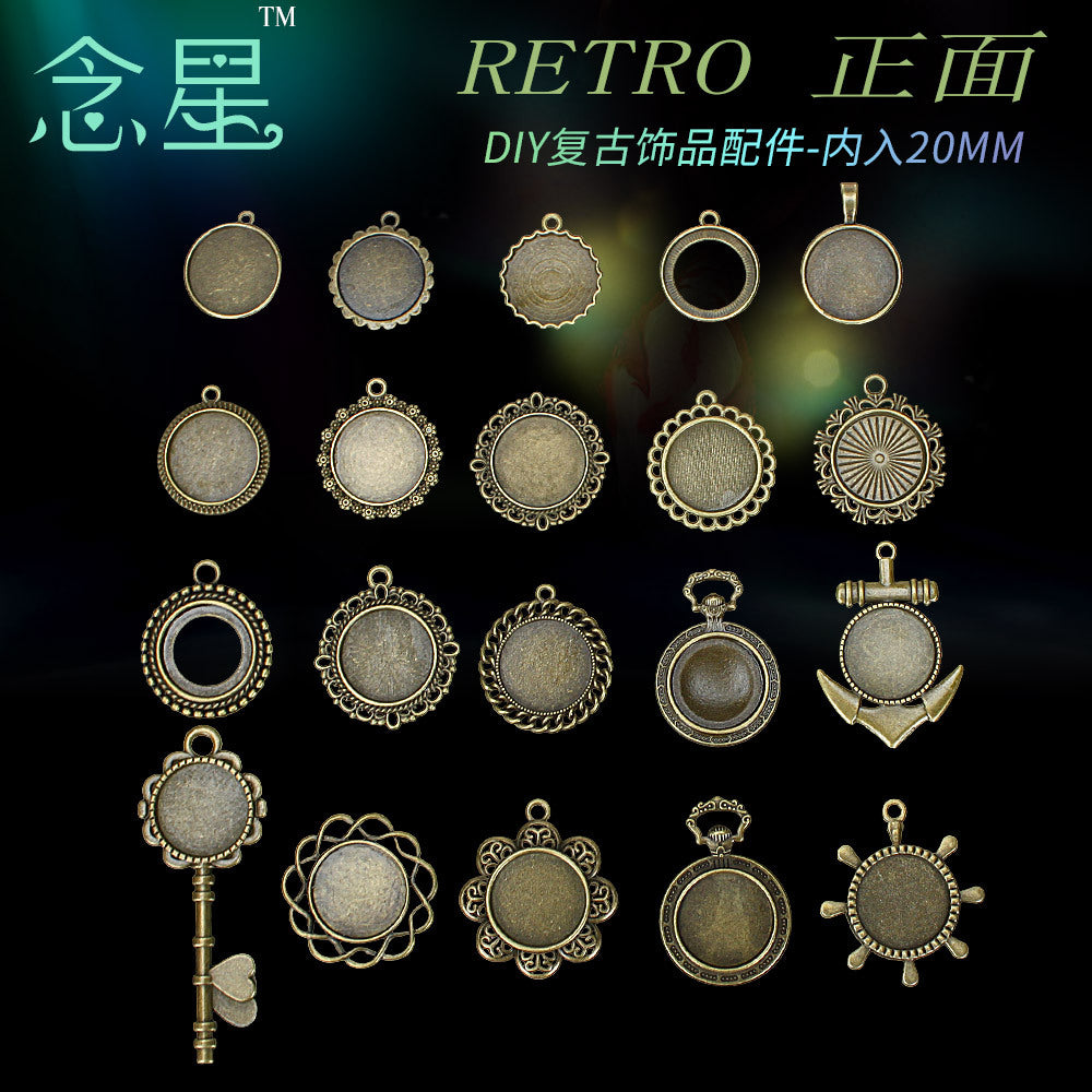 20mm Round Alloy Bezel Setting Pendant Base